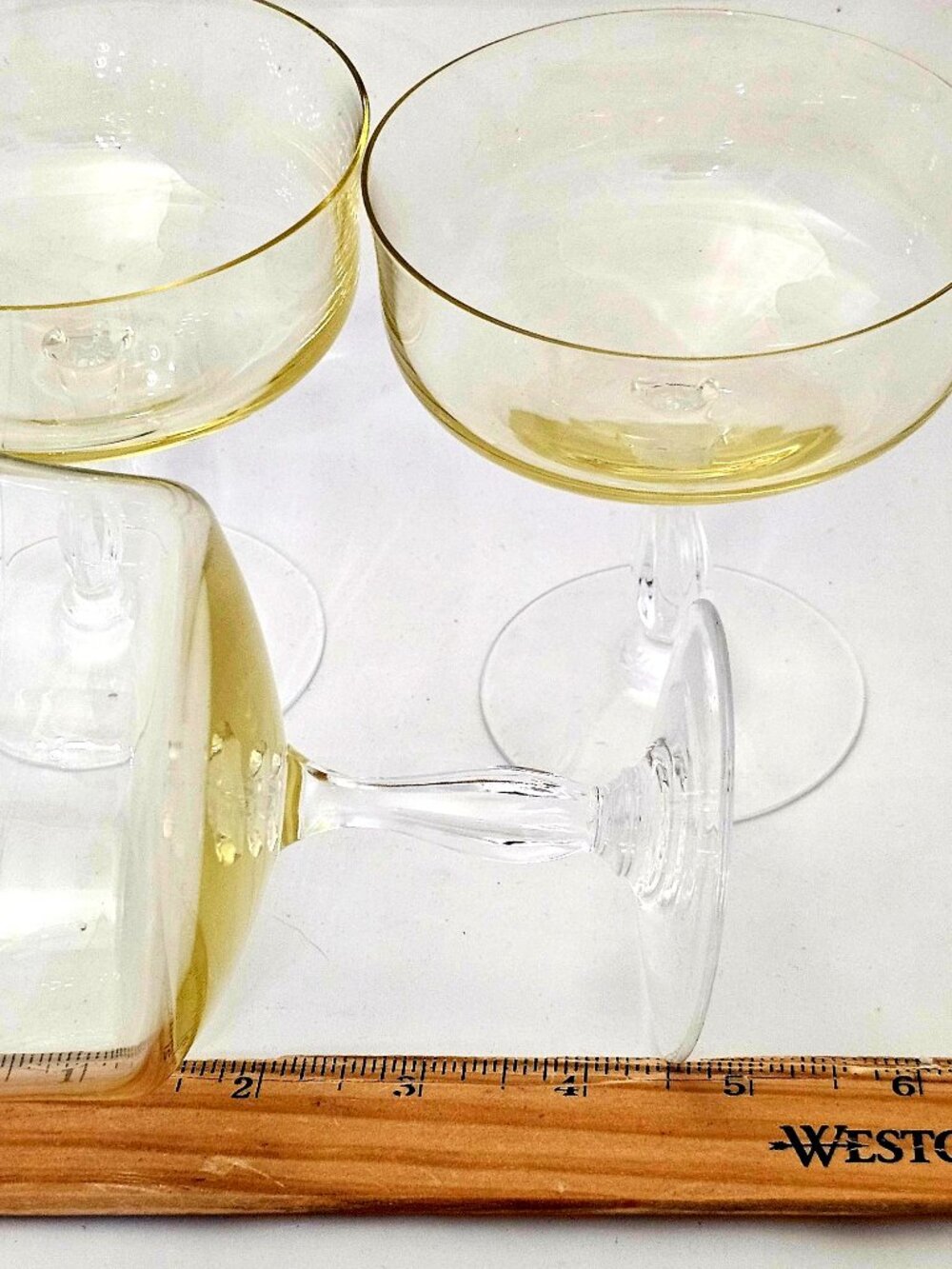 Noritake Topaz Champagne Glasses 4" Rainbow collection glassware vtg stemware - Picture 6 of 10
